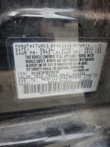 2016 NISSAN SENTRA S 3N1AB7AP3GY292152