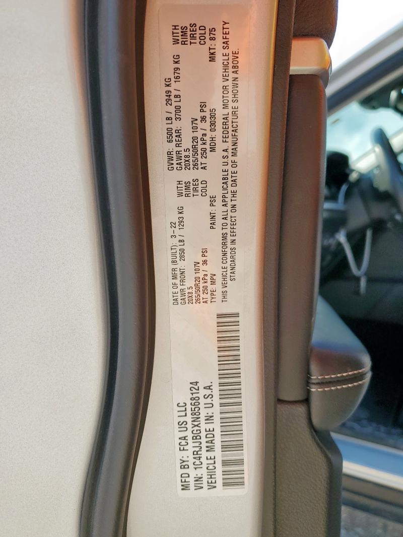 2022 JEEP GRAND CHER - 1C4RJJBGXN8568124