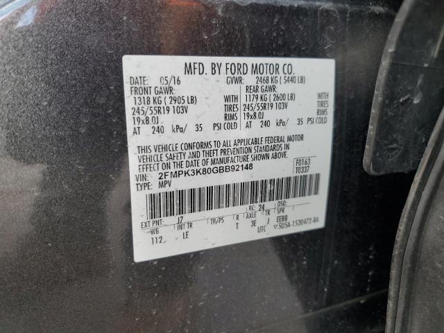 2016 FORD EDGE TITAN 2FMPK3K80GBB92148