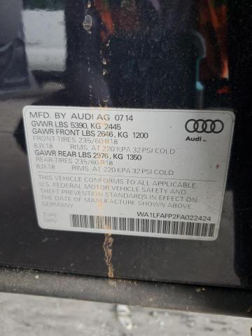 2015 AUDI Q5 PREMIUM WA1LFAFP2FA022424