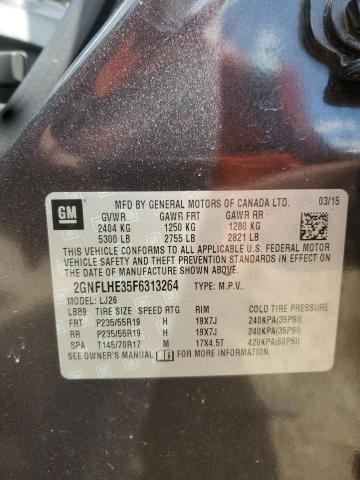 2015 CHEVROLET EQUINOX LT 2GNFLHE35F6313264