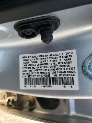 2015 HONDA CIVIC LX 19XFB2F52FE272066
