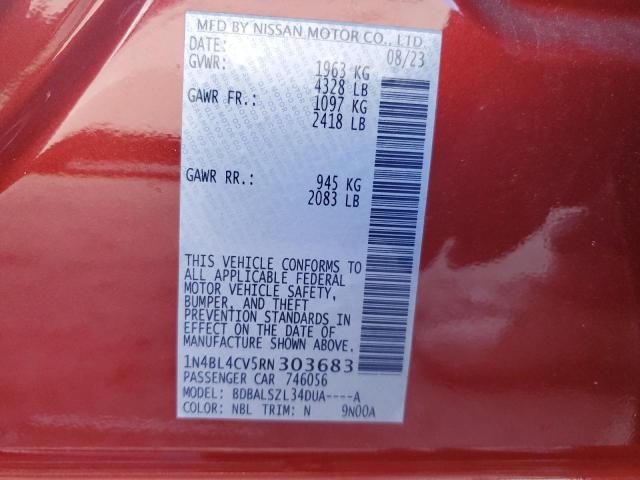 2024 NISSAN ALTIMA SR 1N4BL4CV5RN303683
