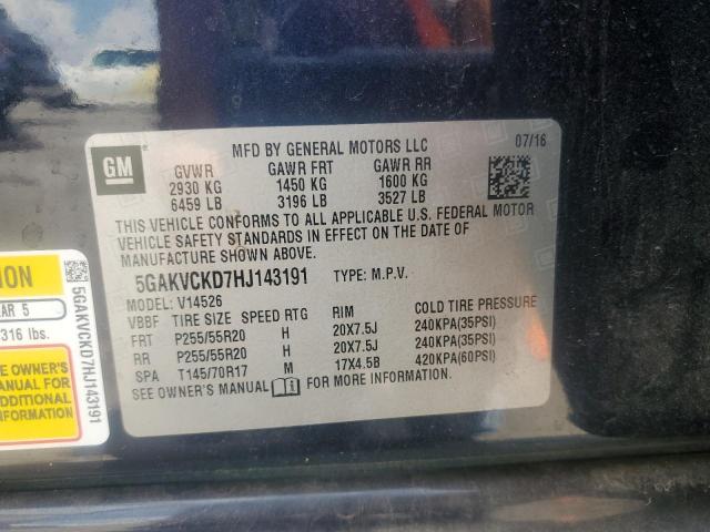 2017 BUICK ENCLAVE 5GAKVCKD7HJ143191