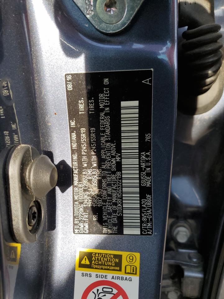 Lot #3264776523 2016 TOYOTA HIGHLANDER LIMITED