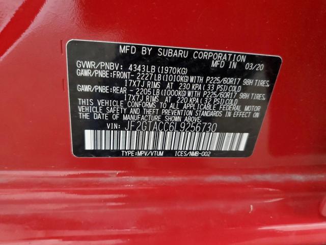 2020 SUBARU CROSSTREK JF2GTACC6L9256730