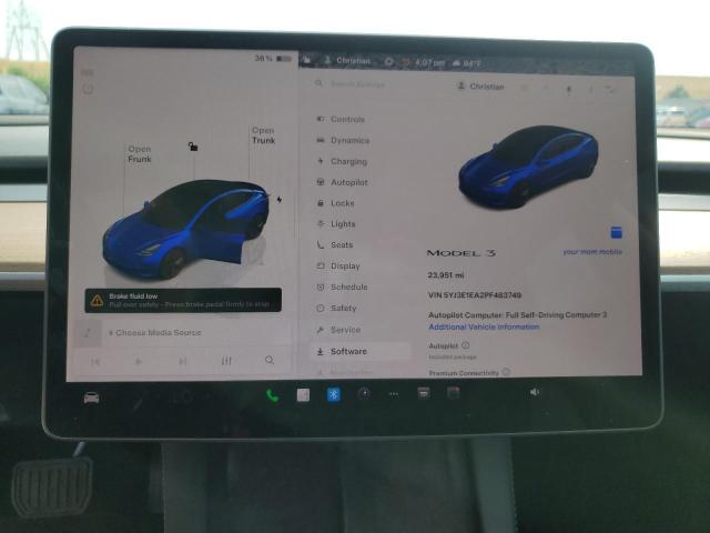 2023 TESLA MODEL 3 5YJ3E1EA2PF483749