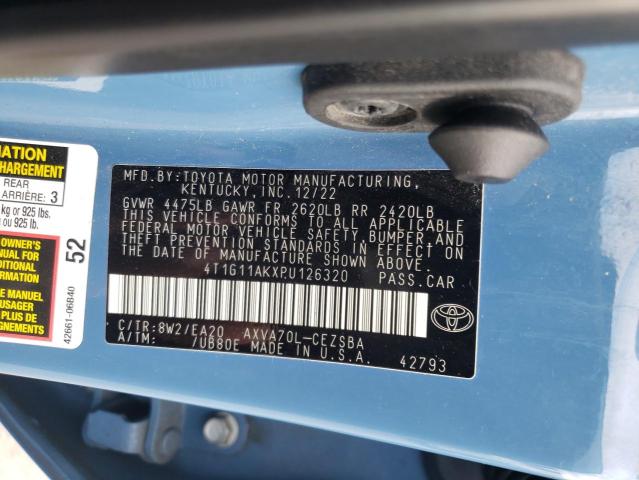 2023 TOYOTA CAMRY SE NIGHT SHADE 4T1G11AKXPU126320