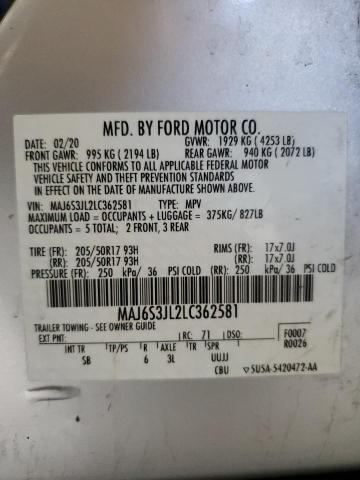 2020 FORD ECOSPORT SES MAJ6S3JL2LC362581