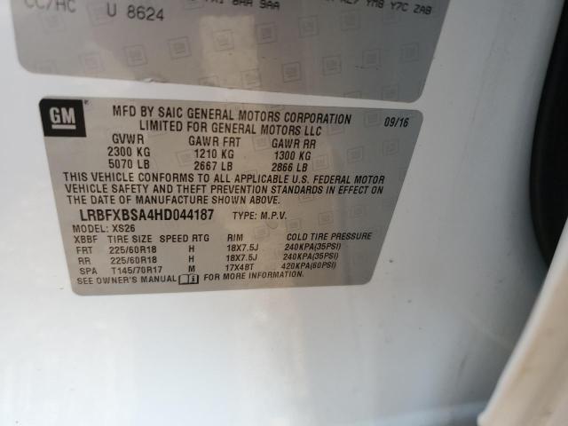 2017 BUICK ENVISION E LRBFXBSA4HD044187