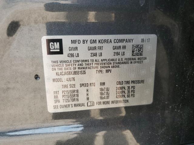 2018 BUICK ENCORE PRE KL4CJASBXJB551535