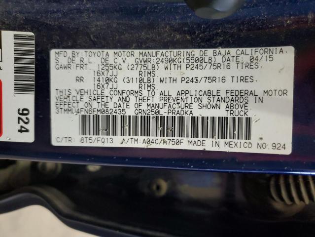 2015 TOYOTA TACOMA DOU - 3TMMU4FN6FM082435