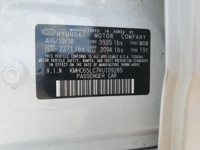 2019 HYUNDAI IONIQ BLUE KMHC65LC7KU109285
