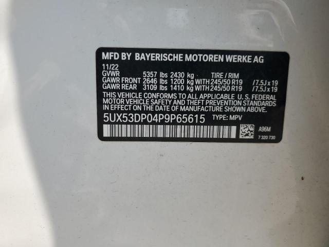 2023 BMW X3 XDRIVE3 5UX53DP04P9P65615