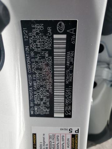2022 LEXUS UX 250H BA JTHP9JBH4N2059804