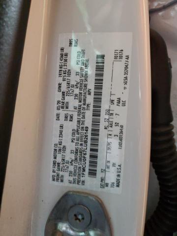2020 FORD ESCAPE S 1FMCU0F67LUB26149