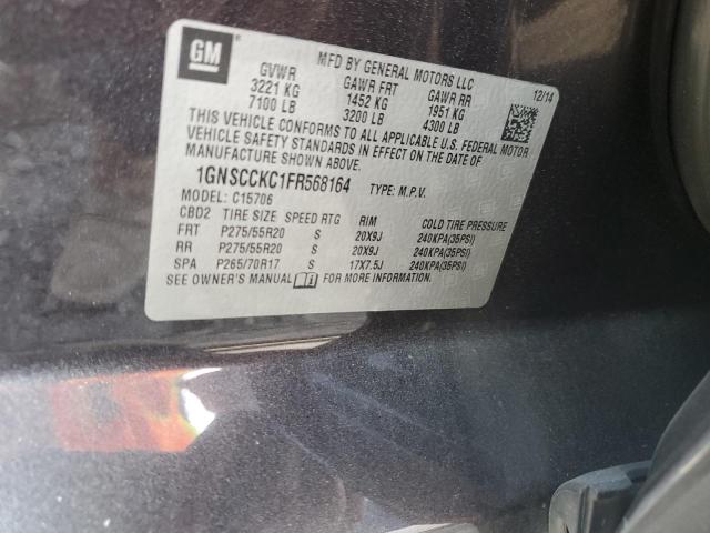 2015 CHEVROLET TAHOE C150 1GNSCCKC1FR568164