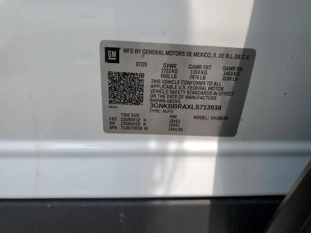 2020 CHEVROLET BLAZER 1LT 3GNKBBRAXLS713938