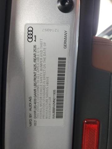 2021 AUDI A4 PREMIUM - WAUBBBF42MN011905