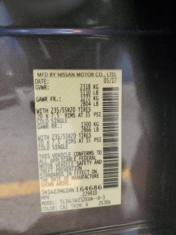 2017 NISSAN MURANO S - 5N1AZ2MG1HN164686