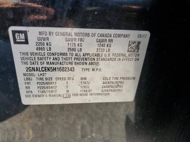 2017 CHEVROLET EQUINOX LT 2GNALCEK5H1602343