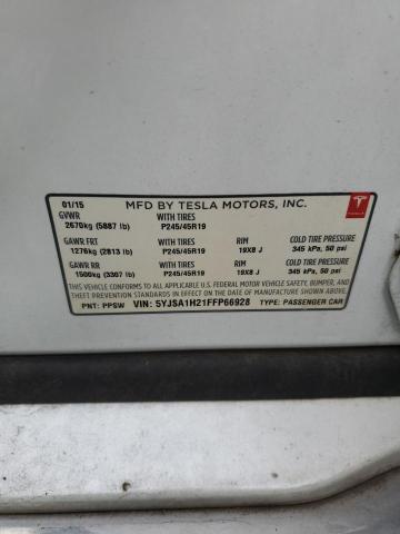 2015 TESLA MODEL S 85 5YJSA1H21FFP66928