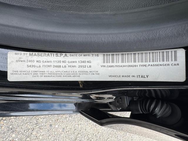 2017 MASERATI GHIBLI S ZAM57RSA3H1206281