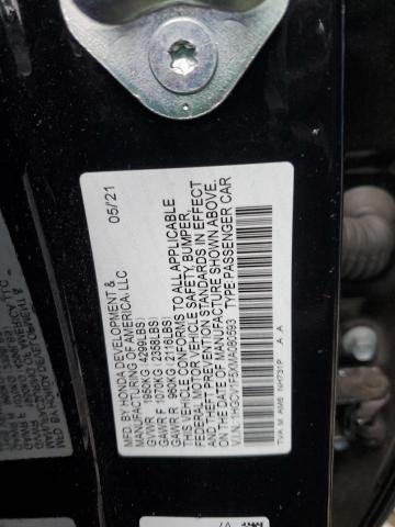 2021 HONDA ACCORD EXL 1HGCV1F5XMA080593