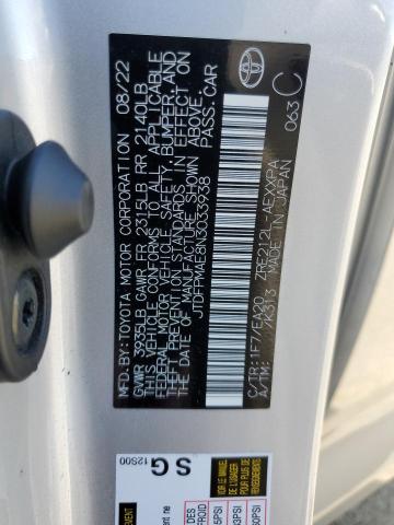 2022 TOYOTA COROLLA XL JTDFPMAE8N3033938