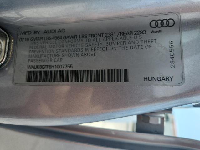 2017 AUDI A3 PRESTIGE WAUK8GFF8H1007755