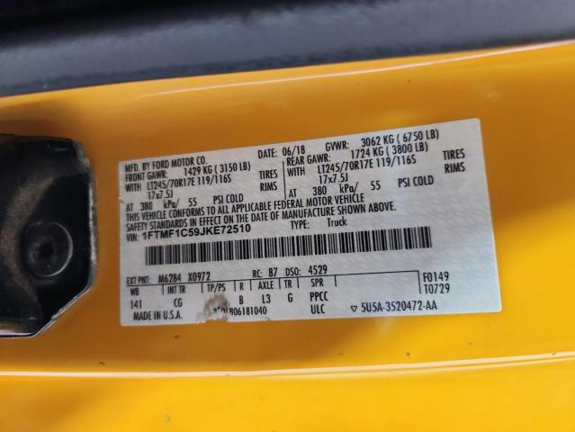 2018 FORD F150 1FTMF1C59JKE72510