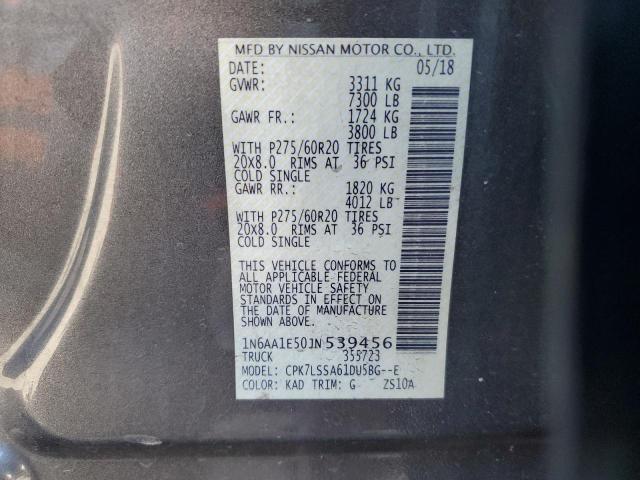 2018 NISSAN TITAN SV 1N6AA1E50JN539456