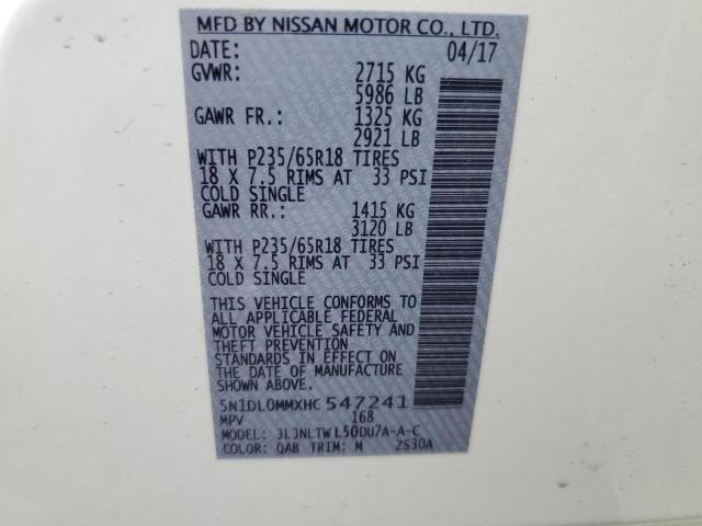 2017 INFINITI QX60 5N1DL0MMXHC547241