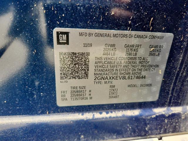 2020 CHEVROLET EQUINOX LT 2GNAXKEV8L6174644