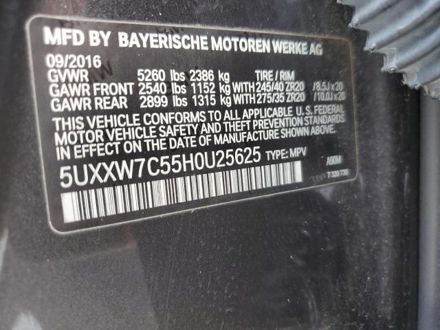 2017 BMW X4 XDRIVEM 5UXXW7C55H0U25625