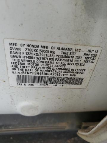 2013 HONDA PILOT EX - 5FNYF3H45DB042519