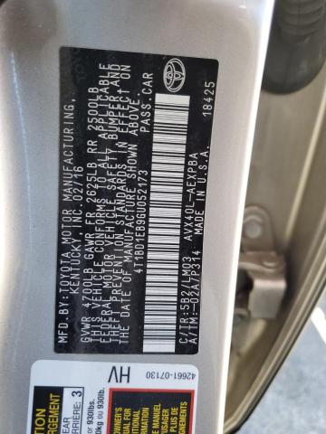 2016 TOYOTA AVALON HYB 4T1BD1EB9GU052173