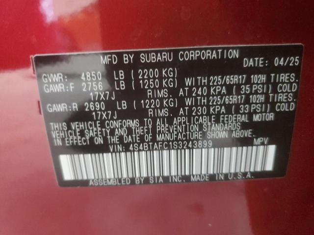 2025 SUBARU OUTBACK PR 4S4BTAFC1S3243899