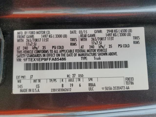 2015 FORD F150 SUPER - 1FTEX1EP9FFA85486