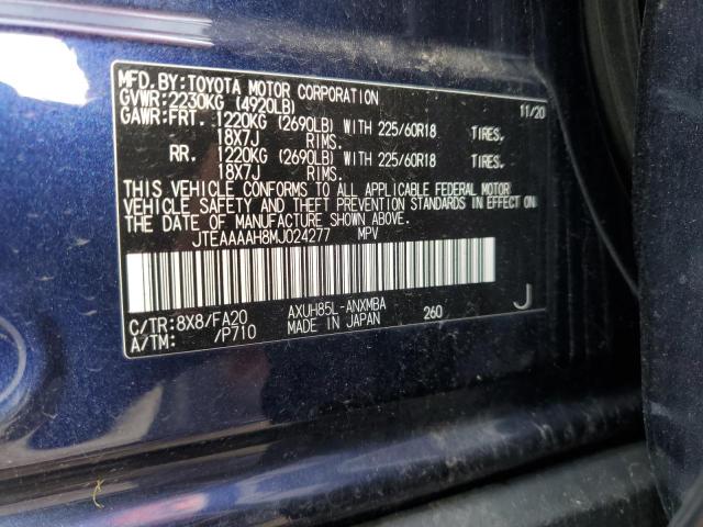 2021 TOYOTA VENZA LE JTEAAAAH8MJ024277