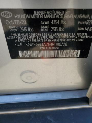 2021 HYUNDAI SONATA SE 5NPEG4JA7MH080728