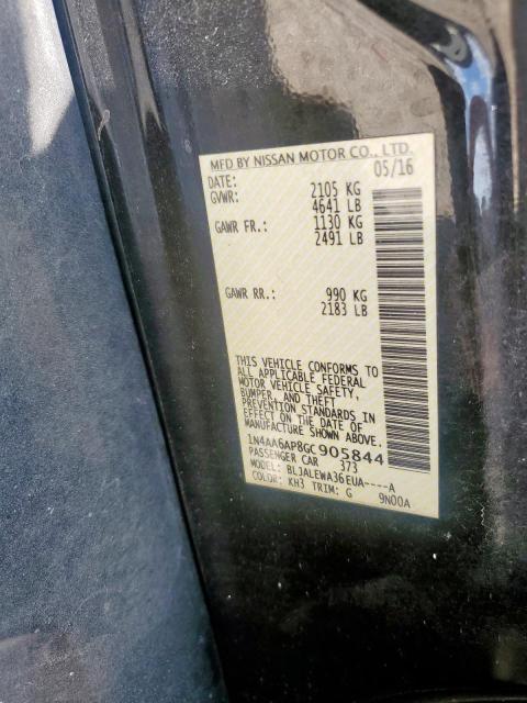2016 NISSAN MAXIMA 3.5S 1N4AA6AP8GC905844