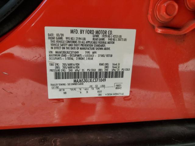 2020 FORD ECOSPORT S - MAJ6S3GLXLC371049