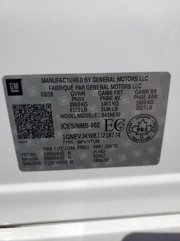 2018 CHEVROLET TRAVERSE P 1GNEVJKW8JJ219774