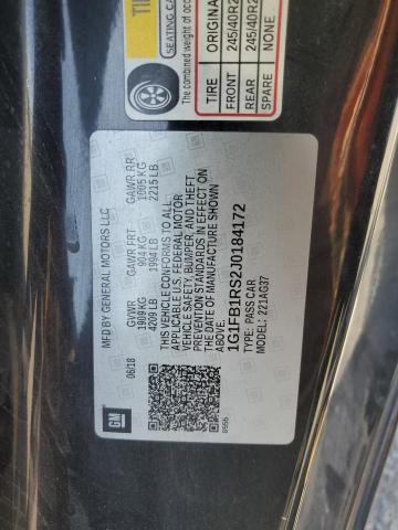 2018 CHEVROLET CAMARO LT 1G1FB1RS2J0184172