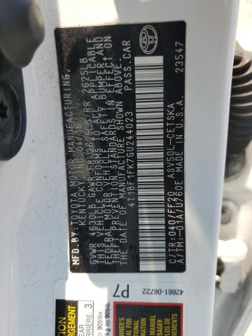 2016 TOYOTA CAMRY LE 4T1BF1FK7GU244023