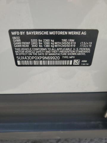 2023 BMW X3 SDRIVE3 5UX43DP0XP9N69920