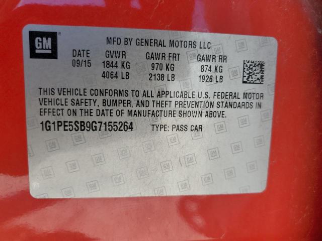2016 CHEVROLET CRUZE LIMI 1G1PE5SB9G7155264