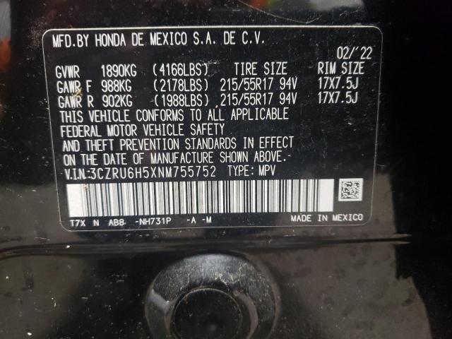2022 HONDA HR-V EX 3CZRU6H5XNM755752