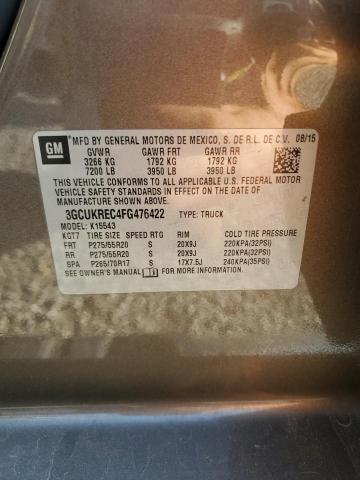 2015 CHEVROLET SILVERADO K1500 LT 3GCUKREC4FG476422